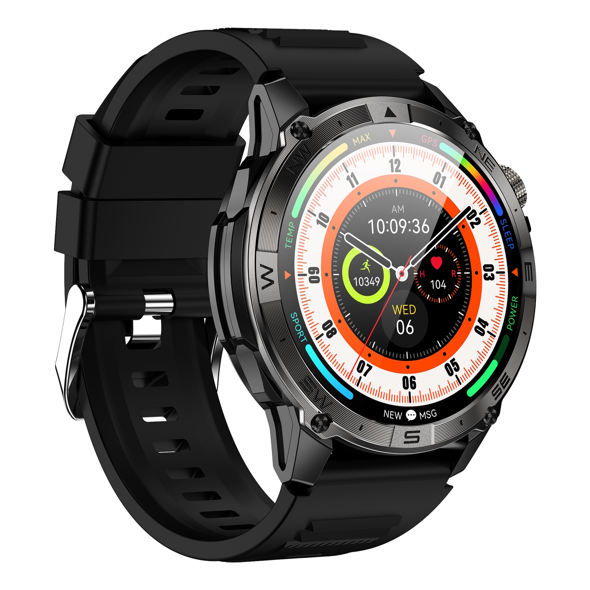 Смарт-годинник North Edge GPS Smart Titan з AMOLED, GPS і компасом, чорний — фото 6