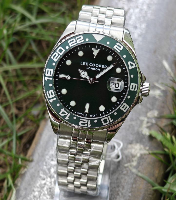 Чоловічий годинник Lee Cooper Daytona Green 42 мм із зеленим циферблатом — фото 8