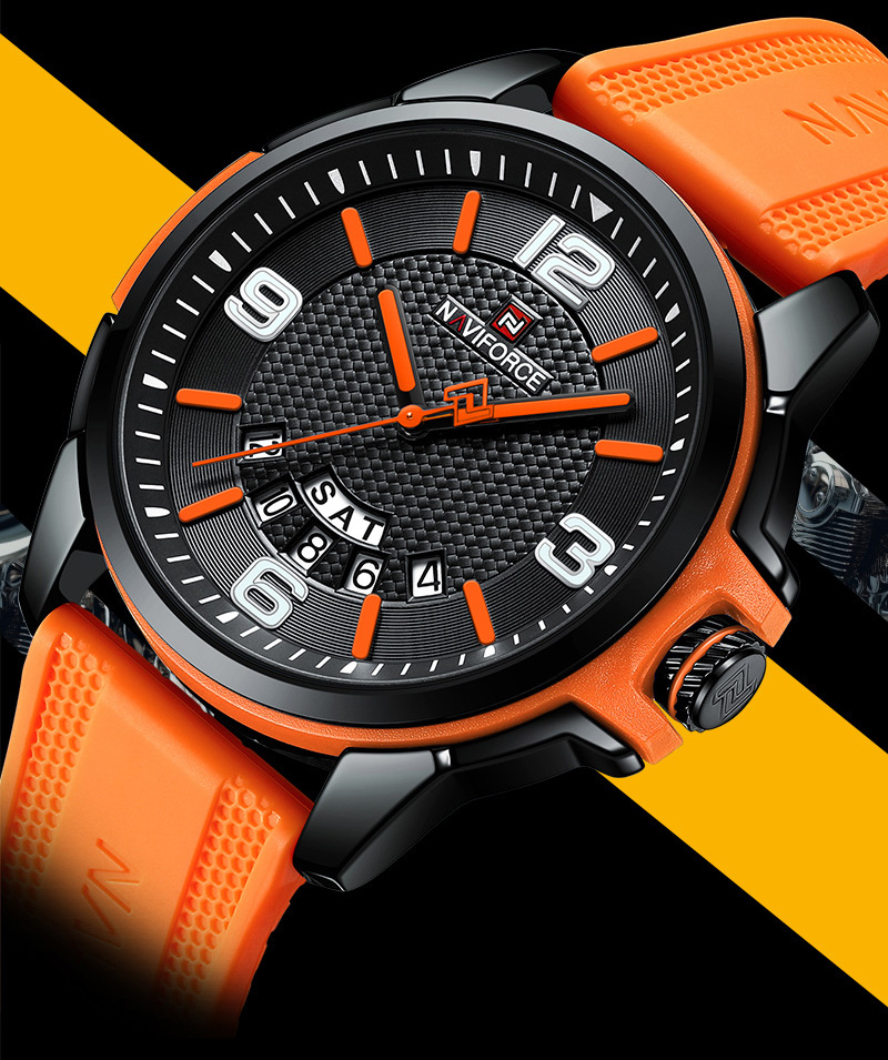 Чоловічий годинник Naviforce Young Orange 2028 з японським кварцовим механізмом — фото 4