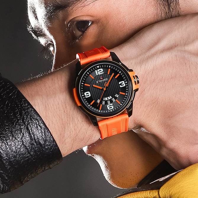 Чоловічий годинник Naviforce Young Orange 2028 з японським кварцовим механізмом — фото 7