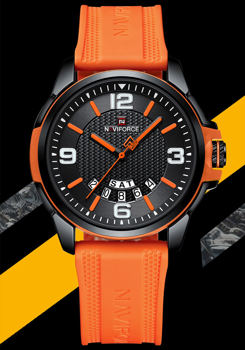 Чоловічий годинник Naviforce Young Orange 2028 з японським кварцовим механізмом — фото 8