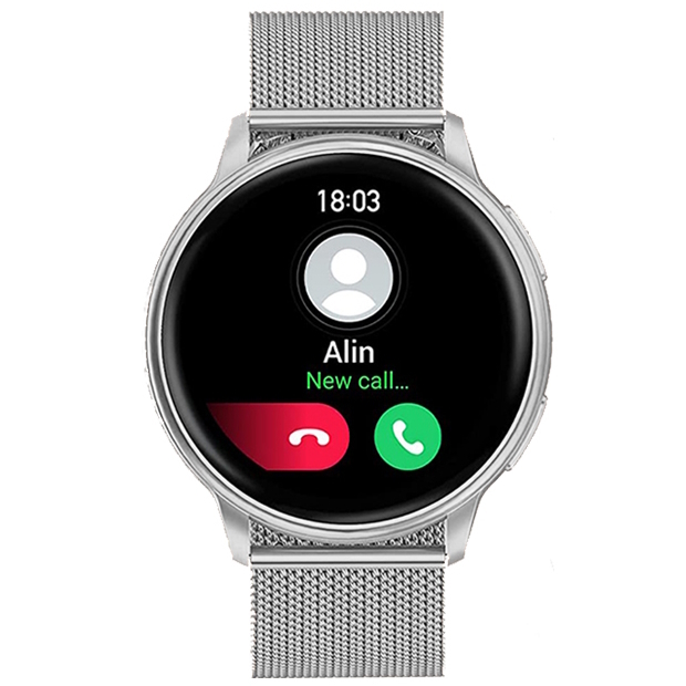 Жіночий смарт-годинник UWatch Smart Melisia Silver Steel 44 мм зі сталевим браслетом, 2 ремінці — фото 4