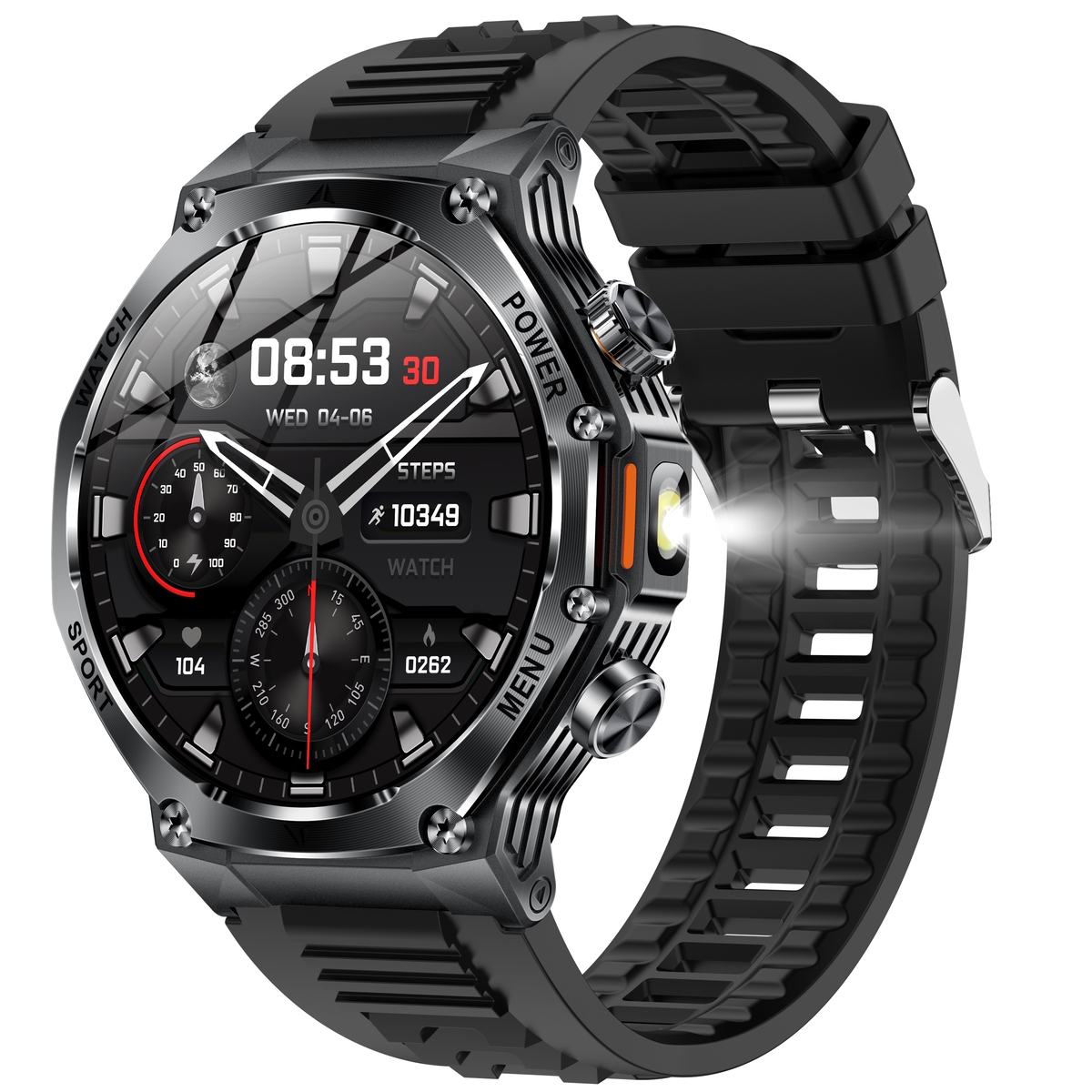 Смарт-годинник UWatch Smart Surf X Pro Black Rubber 2023, 2 ремінці — фото 2