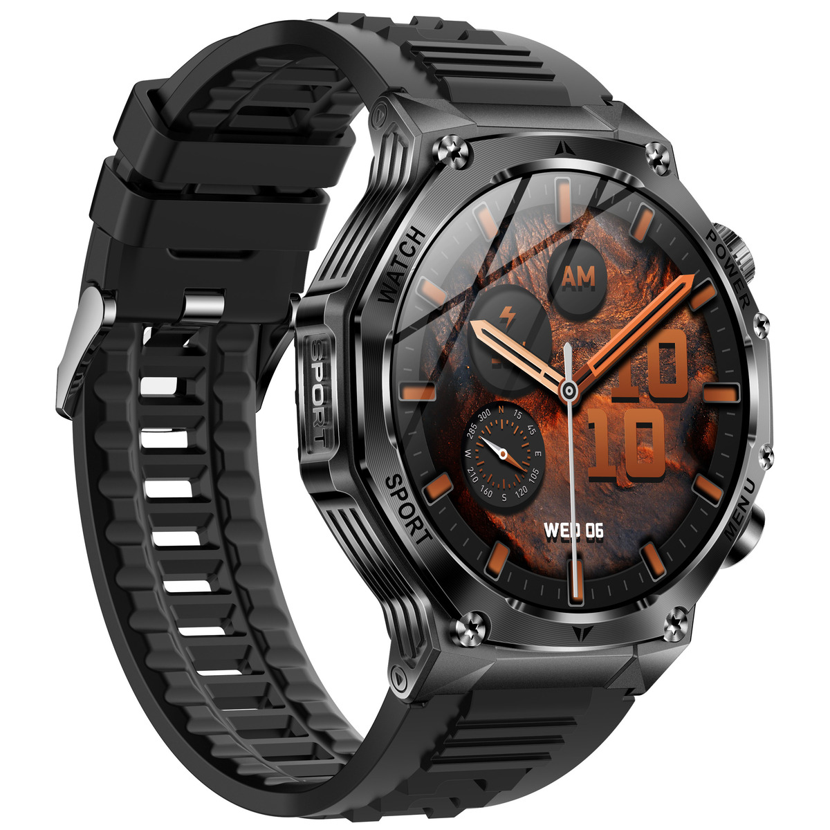 Смарт-годинник UWatch Smart Surf X Pro Black Rubber 2023, 2 ремінці — фото 4