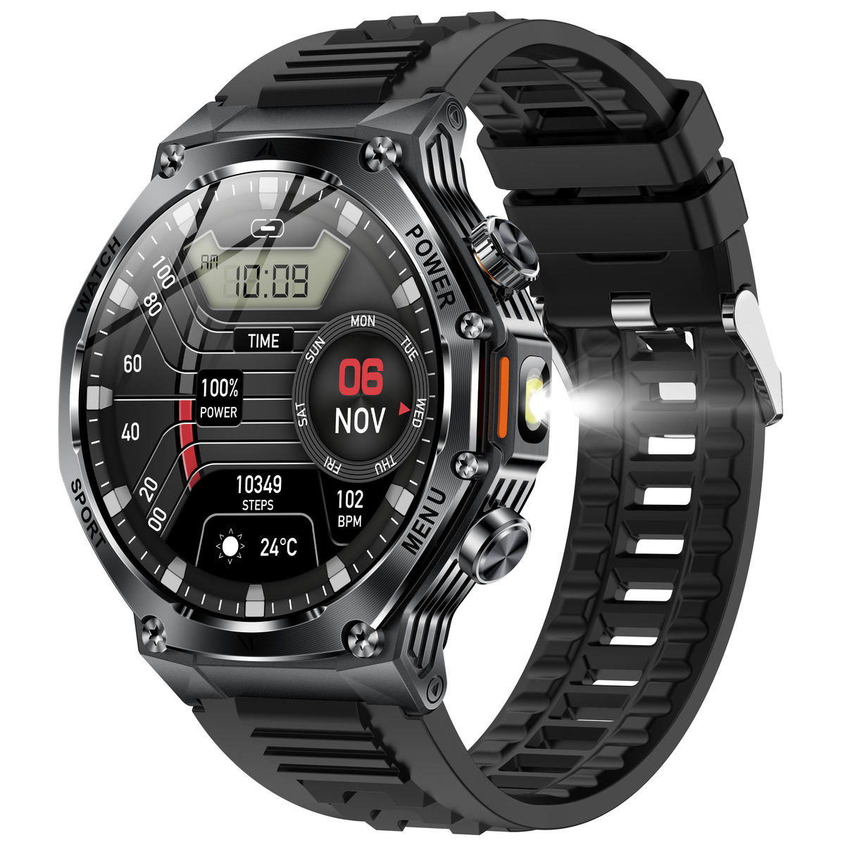 Смарт-годинник UWatch Smart Surf X Pro Black Rubber 2023, 2 ремінці — фото 9