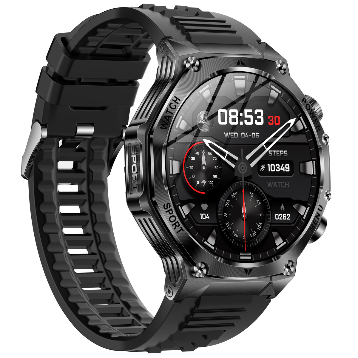 Смарт-годинник UWatch Smart Surf X Pro Black Rubber 2023, 2 ремінці — фото 10