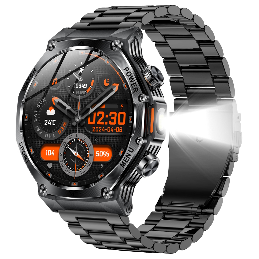 Смартгодинник UWatch Smart Surf X Pro Black Steel 1.8 OLED, чорний, 2 ремінці