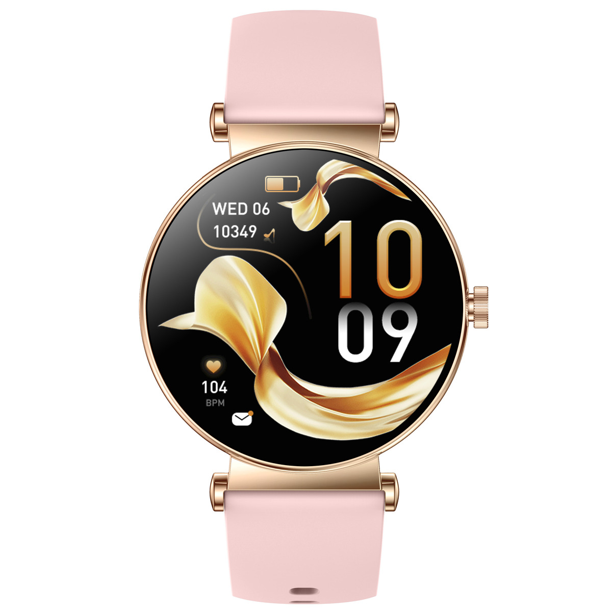 Жіночий смартгодинник UWatch Smart Princess Rubber Pink з AMOLED-дисплеєм і 2 ремінцями — фото 2