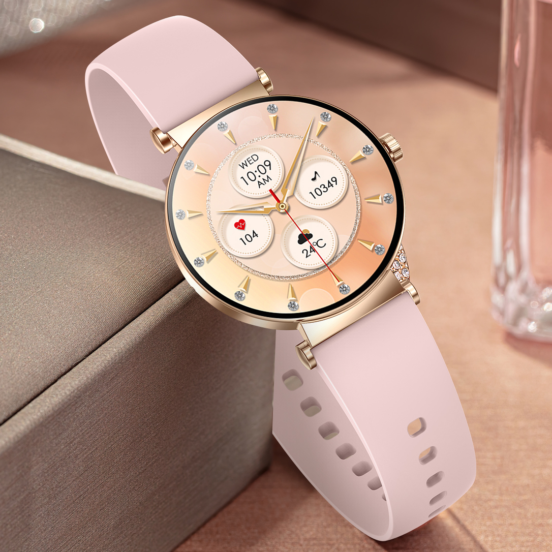 Жіночий смартгодинник UWatch Smart Princess Rubber Pink з AMOLED-дисплеєм і 2 ремінцями — фото 9