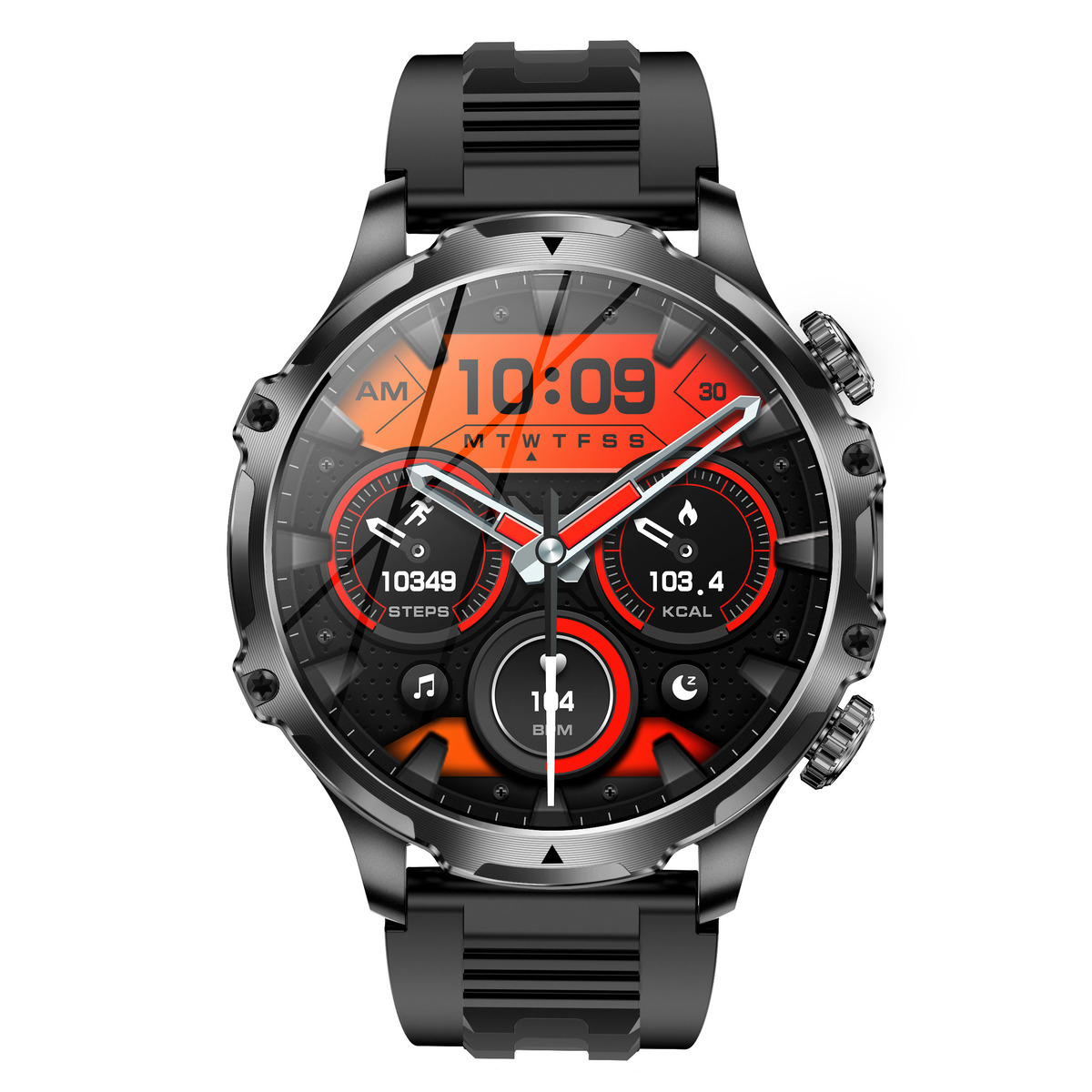Смарт-годинник UWatch Smart Turbo Power Rubber чорний, 1.85″, 2 ремінці — фото 10