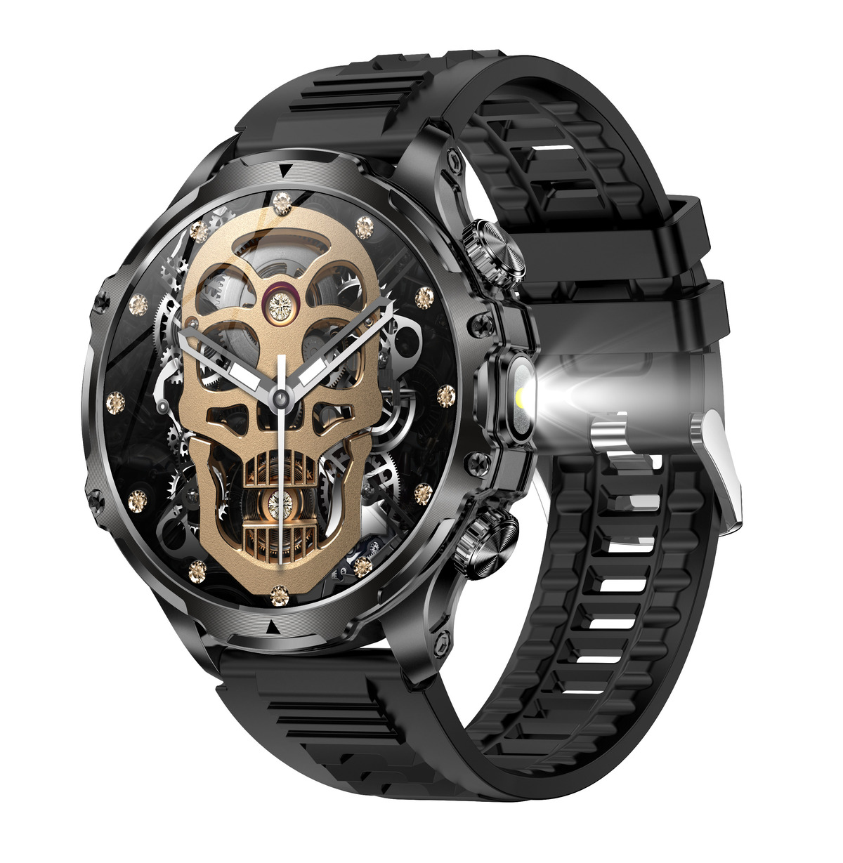 Смарт-годинник UWatch Smart Turbo Power Rubber чорний, 1.85″, 2 ремінці — фото 2