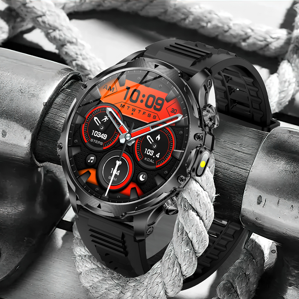 Смарт-годинник UWatch Smart Turbo Power Rubber чорний, 1.85″, 2 ремінці — фото 4