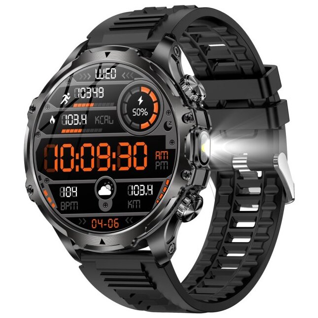 Смарт-годинник UWatch Smart Turbo Power Rubber чорний, 1.85″, 2 ремінці