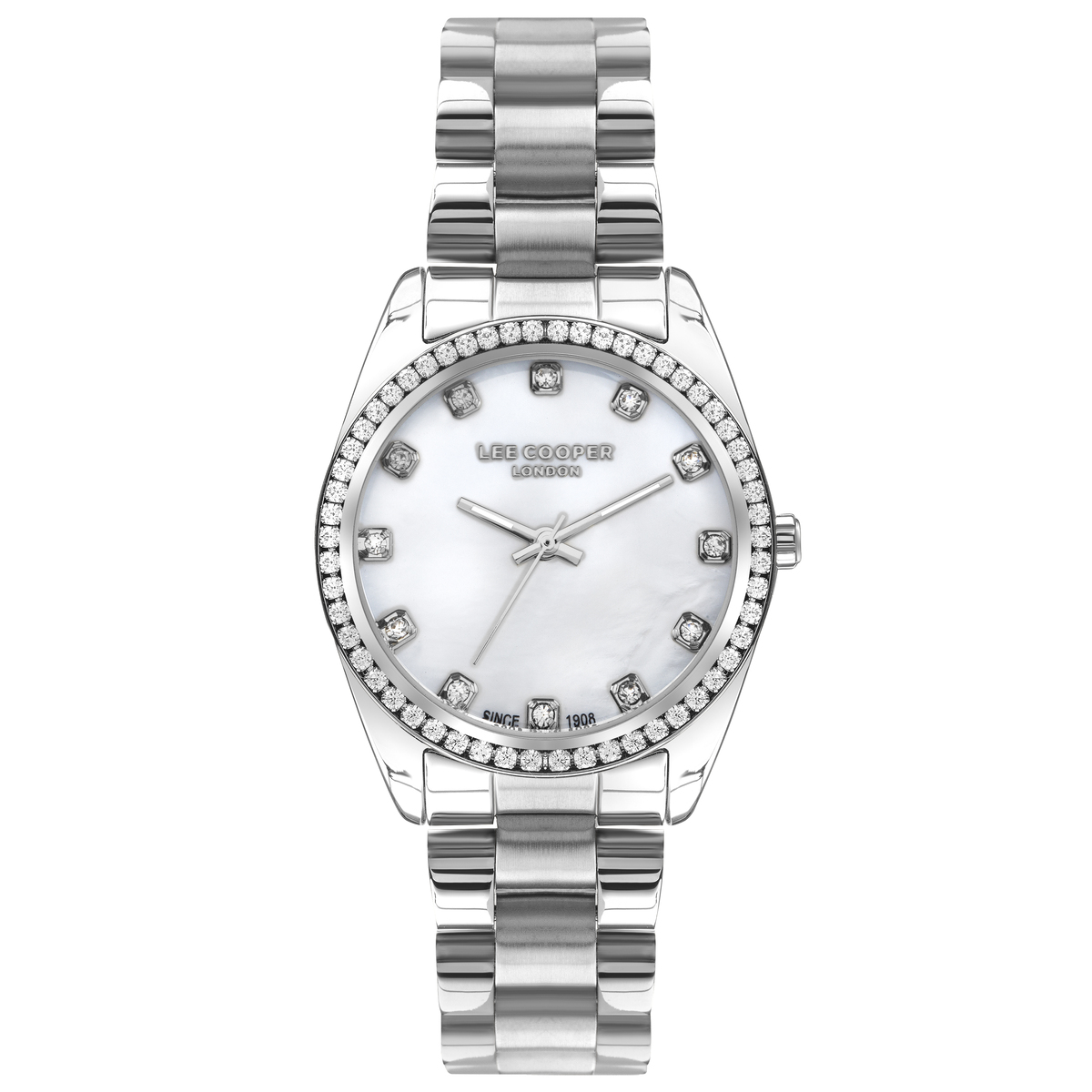 Жіночий годинник Lee Cooper Santorini Silver з перламутровим циферблатом — фото 1