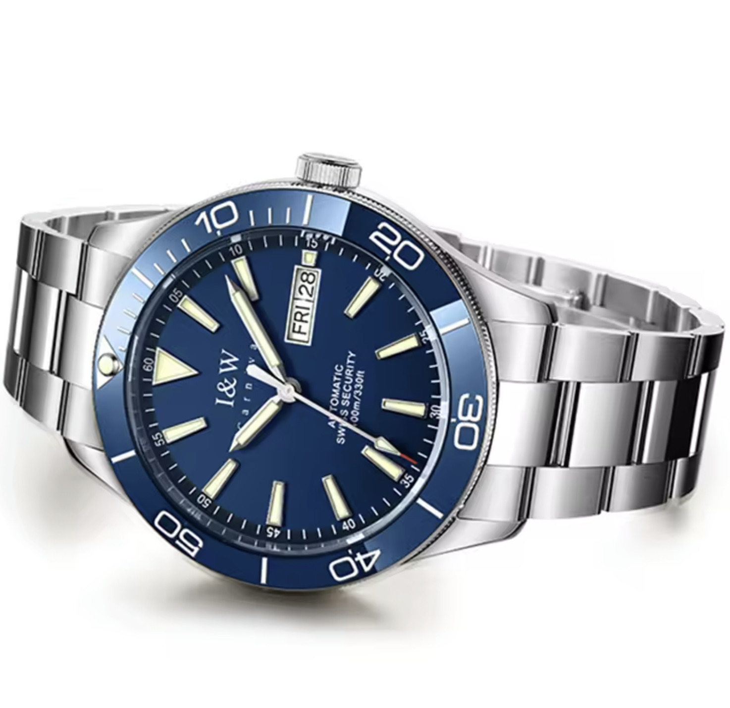 Чоловічий механічний годинник Carnival BlueMarine 10 Bar 2093 із синім циферблатом — фото 3