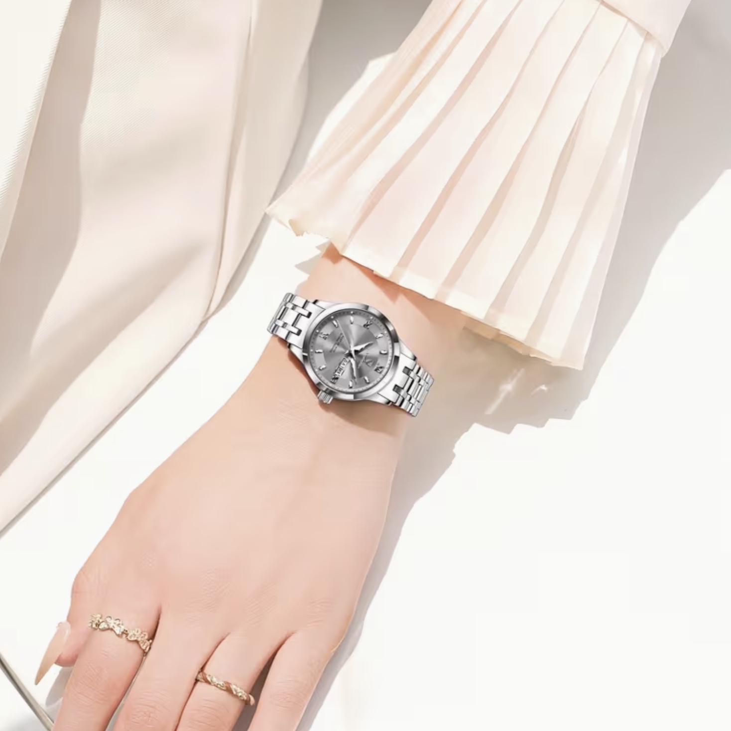 Жіночий годинник Poedagar Berlin Lady 2260 сріблястий, 31 мм — фото 6