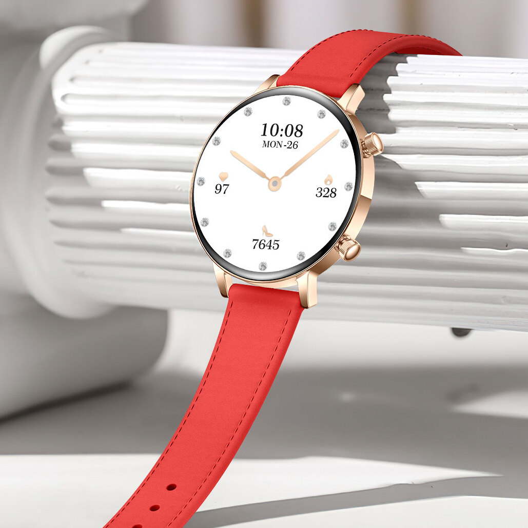 Смарт-годинник UWatch Smart Flower X Red з AMOLED-дисплеєм 1,32″ та 2 ремінцями — фото 4