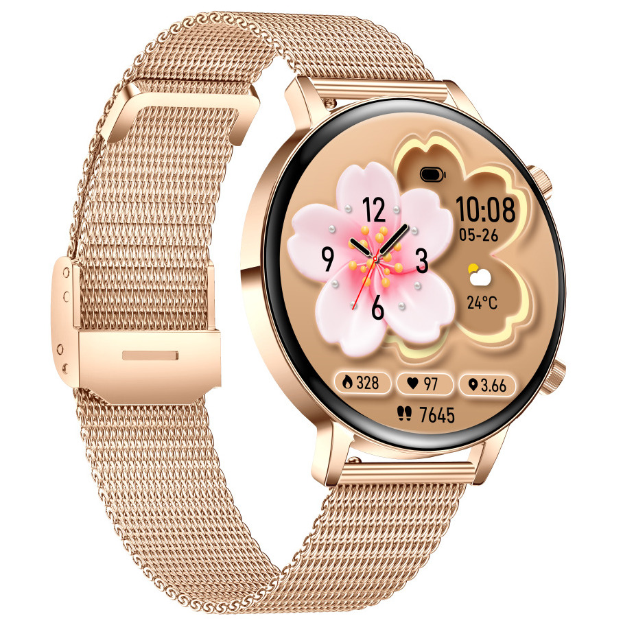 Смарт-годинник UWatch Smart Flower X Gold з AMOLED-дисплеєм 1,32” і 2 ремінцями — фото 3