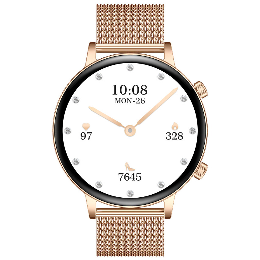 Смарт-годинник UWatch Smart Flower X Gold з AMOLED-дисплеєм 1,32” і 2 ремінцями — фото 9