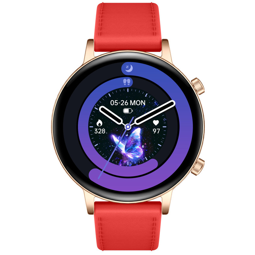 Смарт-годинник UWatch Smart Flower X Red з AMOLED-дисплеєм 1,32″ та 2 ремінцями — фото 2