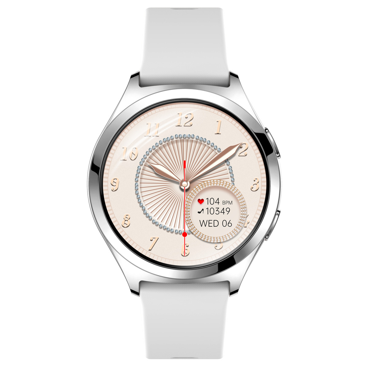 Смарт-годинник UWatch Smart Love Pro Silver Rubber сріблястий, 2 ремінці — фото 3