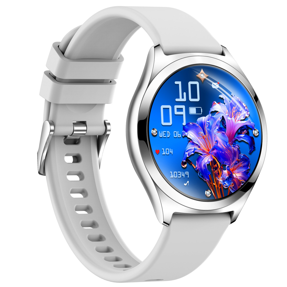 Смарт-годинник UWatch Smart Love Pro Silver Rubber сріблястий, 2 ремінці — фото 4
