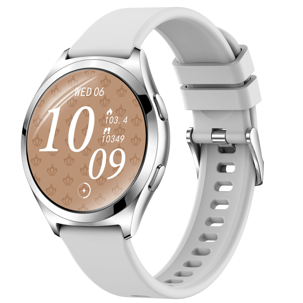 Смарт-годинник UWatch Smart Love Pro Silver Rubber сріблястий, 2 ремінці — фото 8