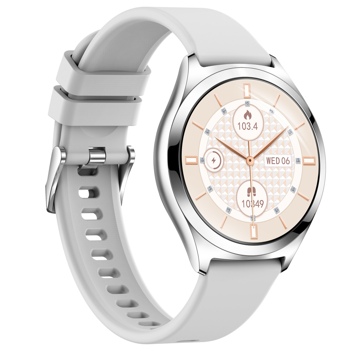 Смарт-годинник UWatch Smart Love Pro Silver Rubber сріблястий, 2 ремінці — фото 10