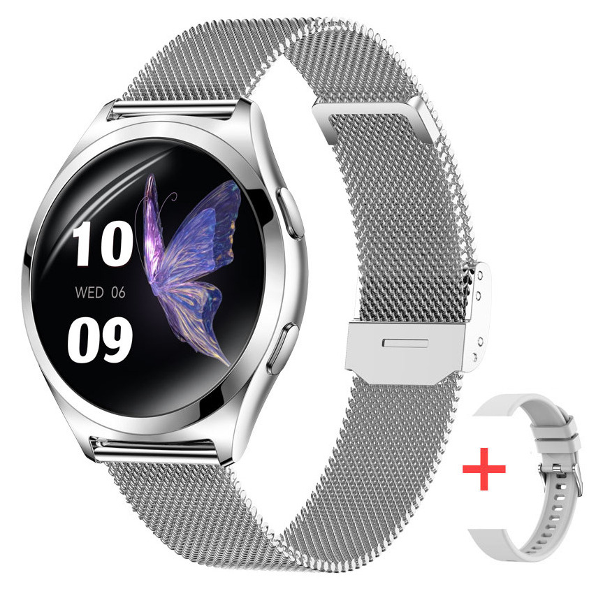Смартгодинник UWatch Smart Love Pro Silver Steel 1.27″ зі сталевим браслетом і 2 ремінцями — фото 1
