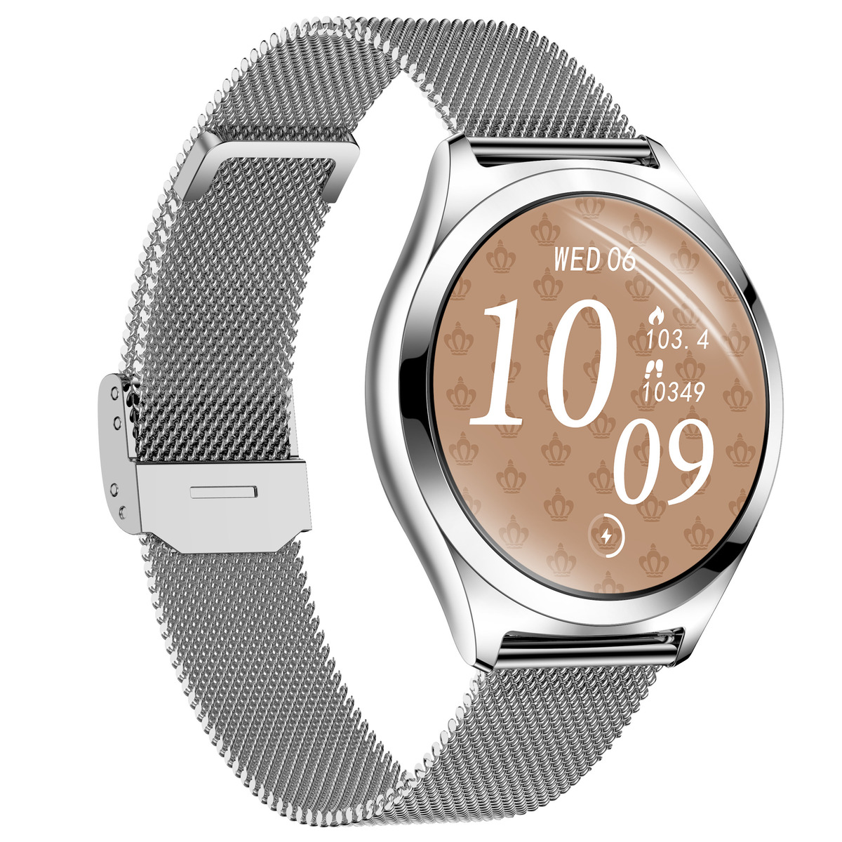 Смартгодинник UWatch Smart Love Pro Silver Steel 1.27″ зі сталевим браслетом і 2 ремінцями — фото 4