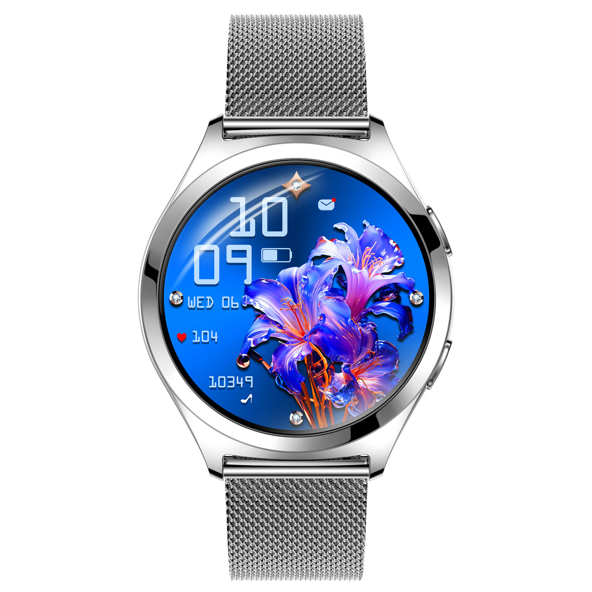 Смартгодинник UWatch Smart Love Pro Silver Steel 1.27″ зі сталевим браслетом і 2 ремінцями — фото 9