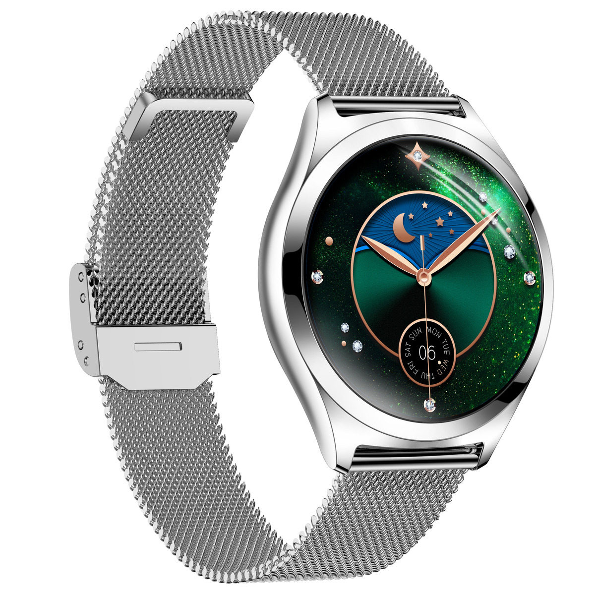 Смартгодинник UWatch Smart Love Pro Silver Steel 1.27″ зі сталевим браслетом і 2 ремінцями — фото 10