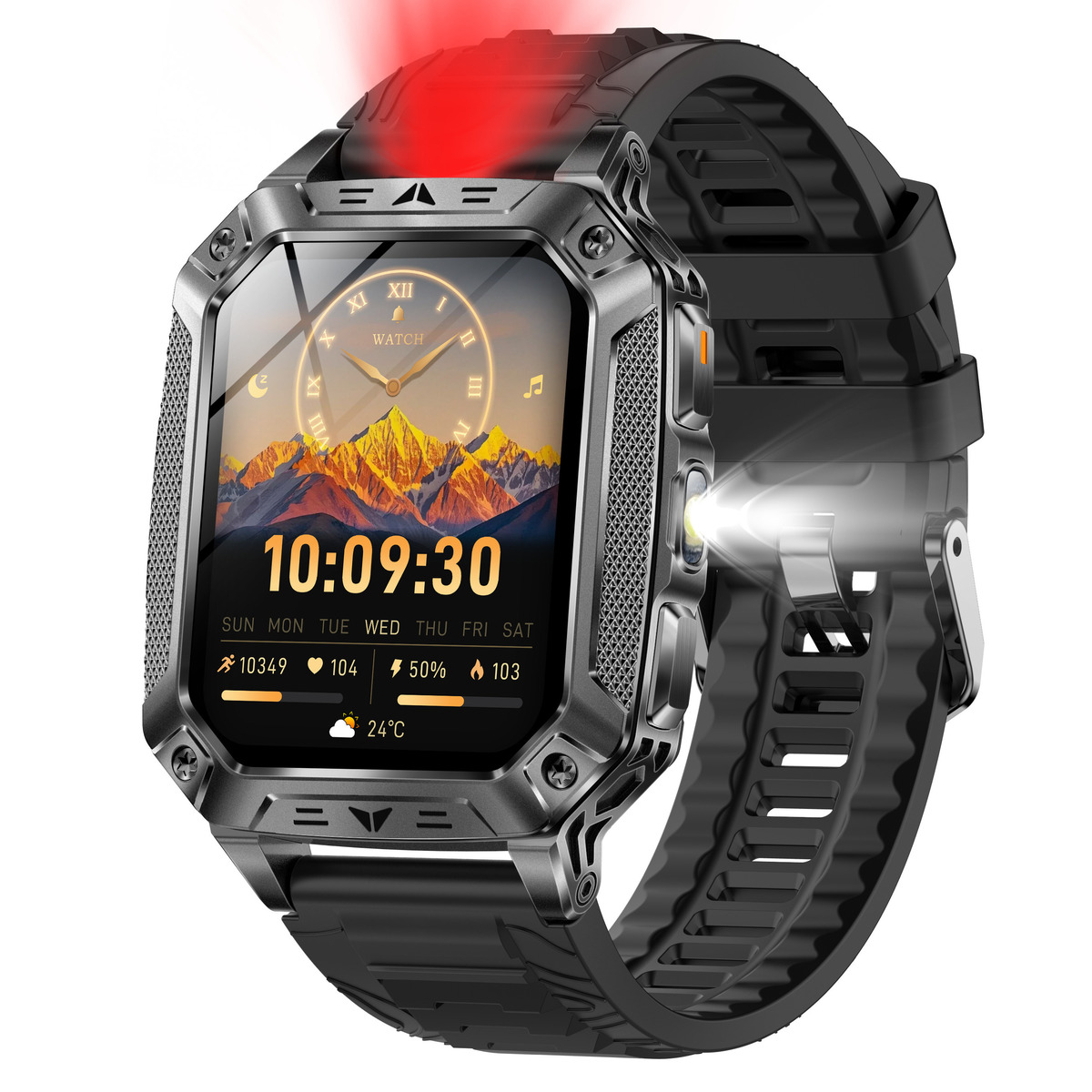 Смарт-годинник UWatch Smart Formula K+ Rubber 2.01, чорний, 2 ремінці — фото 8