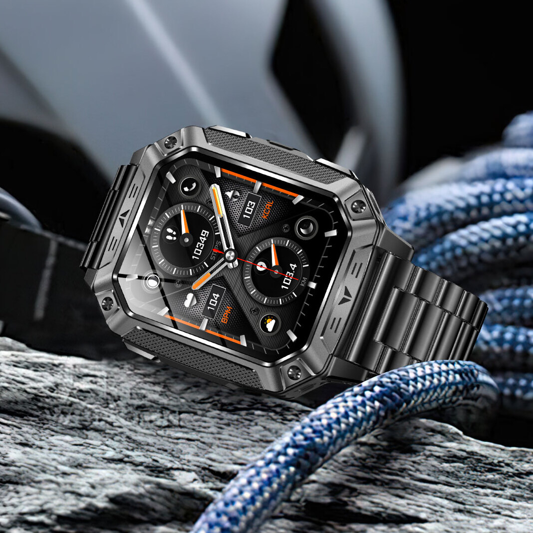Смарт-годинник UWatch Smart Formula K+ Steel 2.01″, чорний, з 2 ремінцями — фото 7