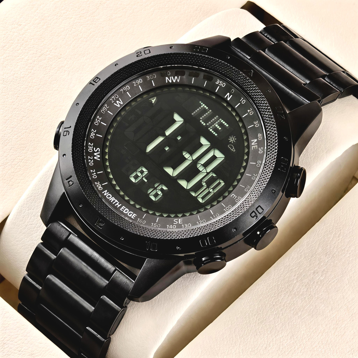 Чоловічий годинник North Edge Desert Iron Edition з 2 ремінцями, чорний — фото 2