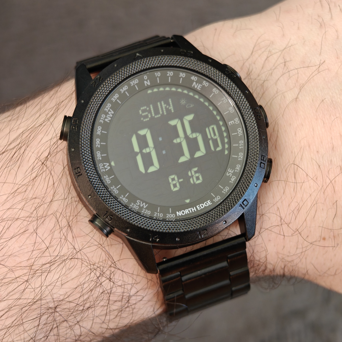 Чоловічий годинник North Edge Desert Iron Edition з 2 ремінцями, чорний — фото 7