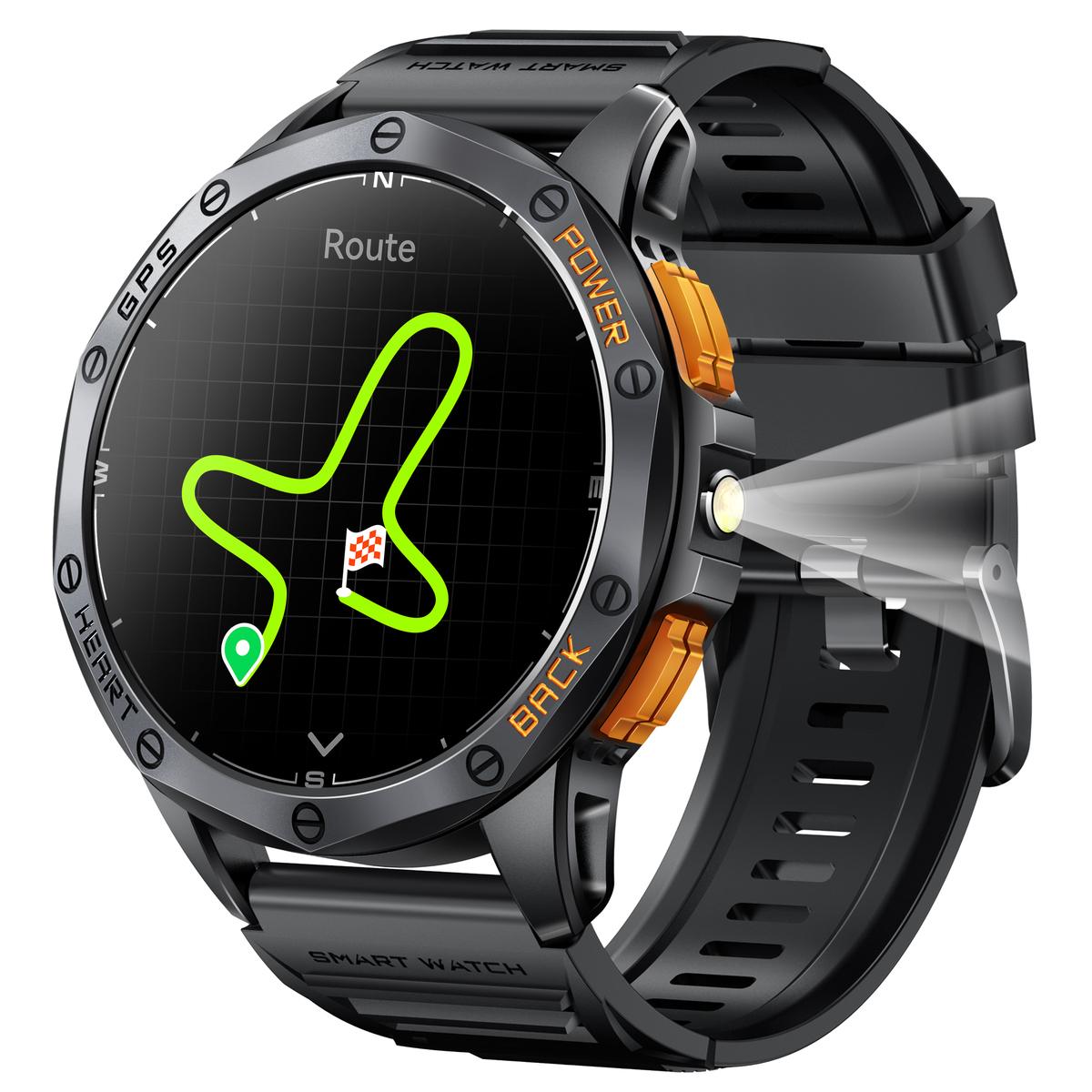 Смарт-годинник UWatch Smart GPS Max Black з GPS та AMOLED, уцінка — фото 2