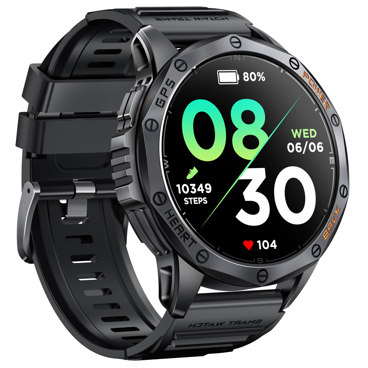 Смарт-годинник UWatch Smart GPS Max Black з GPS та AMOLED, уцінка — фото 8