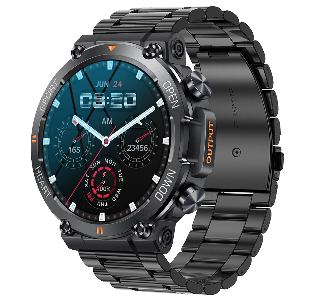 Смартгодинник UWatch Smart Storm Steel з OLED-дисплеєм 1.32 дюйма і сталевим ремінцем — фото 3