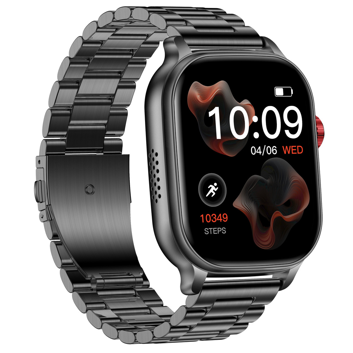 Смартгодинник UWatch Smart Energy Steel Black 2,01 дюйма зі сталевим браслетом і 2 ремінцями — фото 2