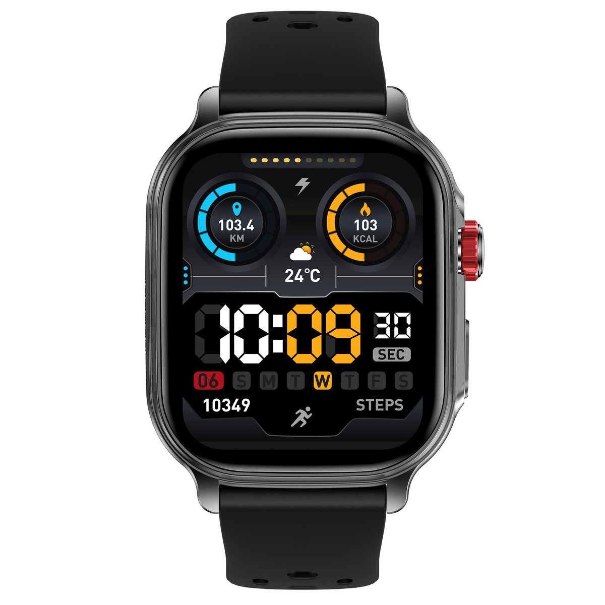 Смартгодинник UWatch Smart Energy Steel Black 2,01 дюйма зі сталевим браслетом і 2 ремінцями — фото 3
