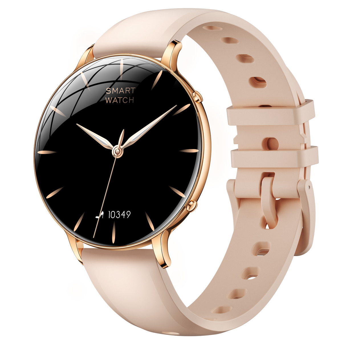 Смарт-годинник UWatch Smart Rose з ліхтариком, AMOLED 1.32″, рожевий ремінець і додатковий сталевий — фото 1