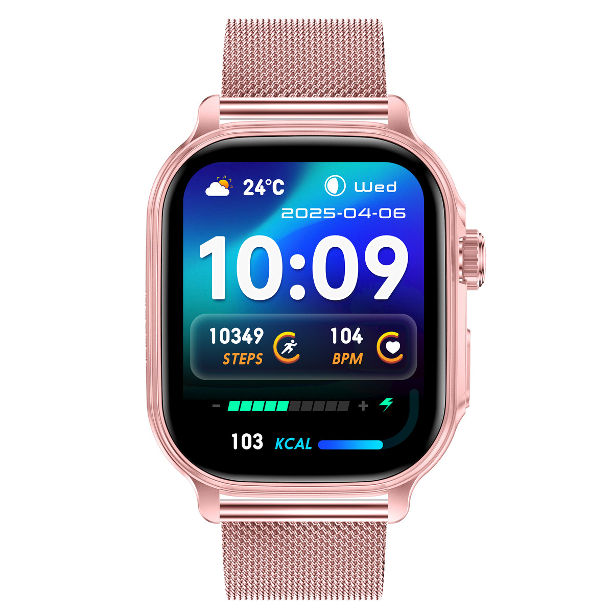 Смарт годинник UWatch Smart Energy Sakura Pink 2.01 IPS, Bluetooth-дзвінки, 2 ремінці — фото 3