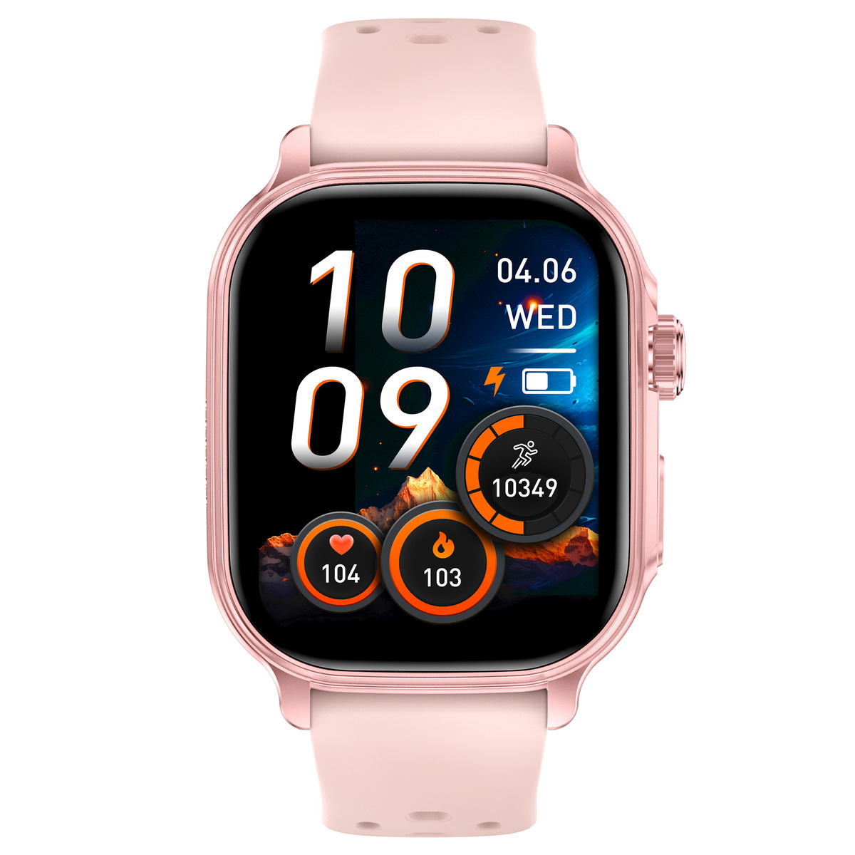 Смартгодинник UWatch Smart Energy Sakura Steel з Bluetooth-дзвінками, рожевий, 2 ремінці — фото 3