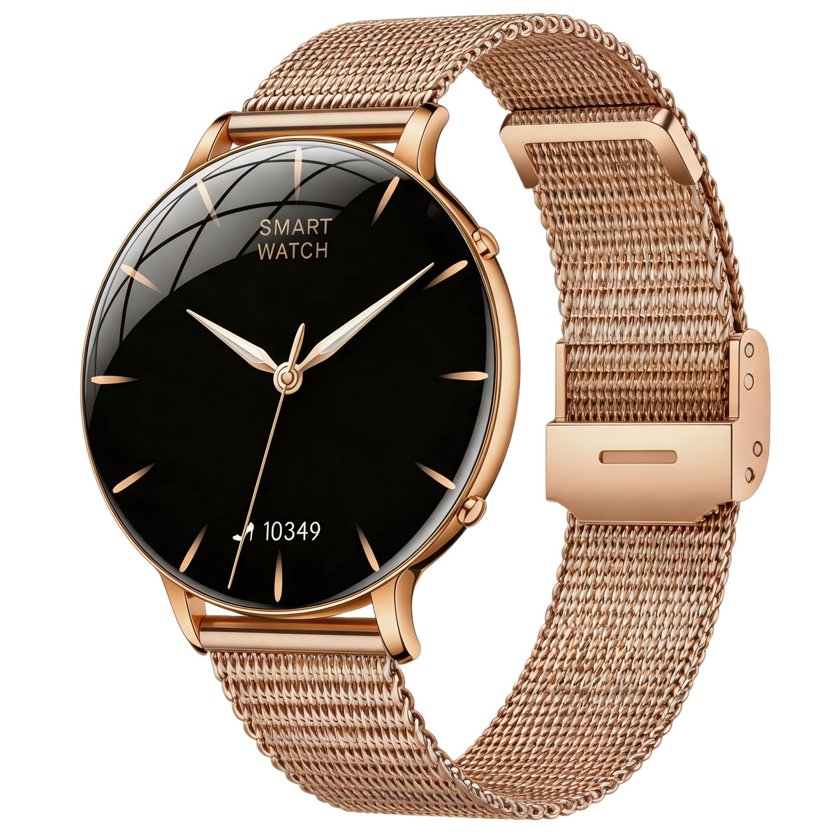 Смарт-годинник UWatch Smart Rose Steel із ліхтариком, Amoled 1.32″, 2 ремінці — фото 1