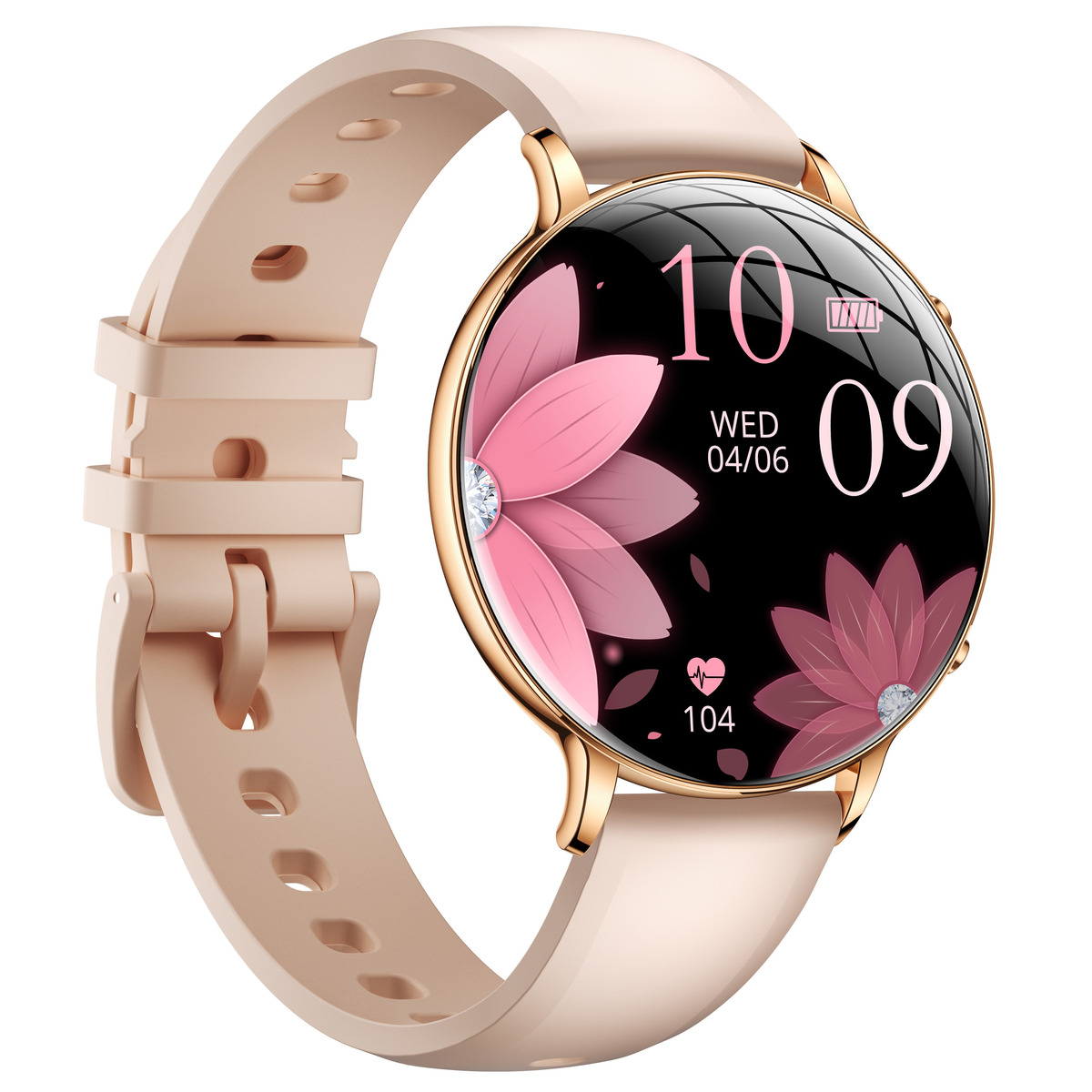 Смарт-годинник UWatch Smart Rose Steel із ліхтариком, Amoled 1.32″, 2 ремінці — фото 2