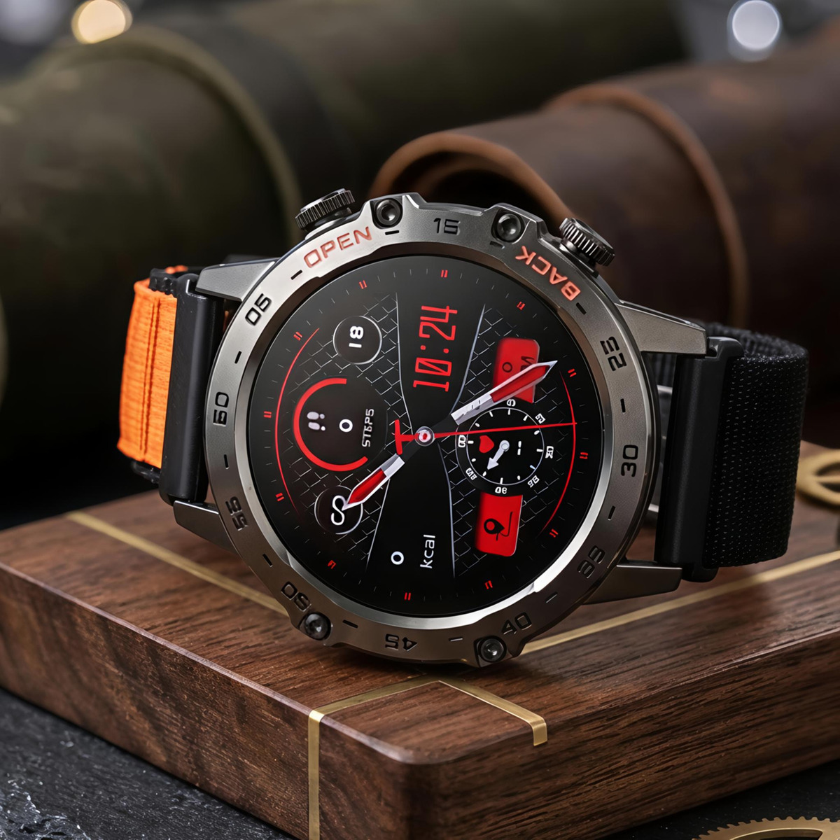 Смарт-годинник UWatch Smart Delta K52 Orange Black з 3 ремінцями — фото 2