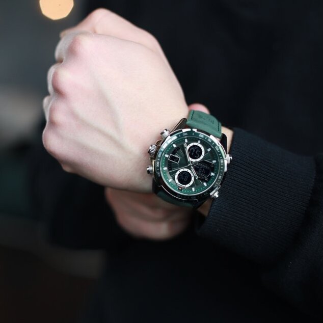 Чоловічий годинник Naviforce Fly ArmyGreen 9545 з японським кварцовим механізмом Seiko — фото 8