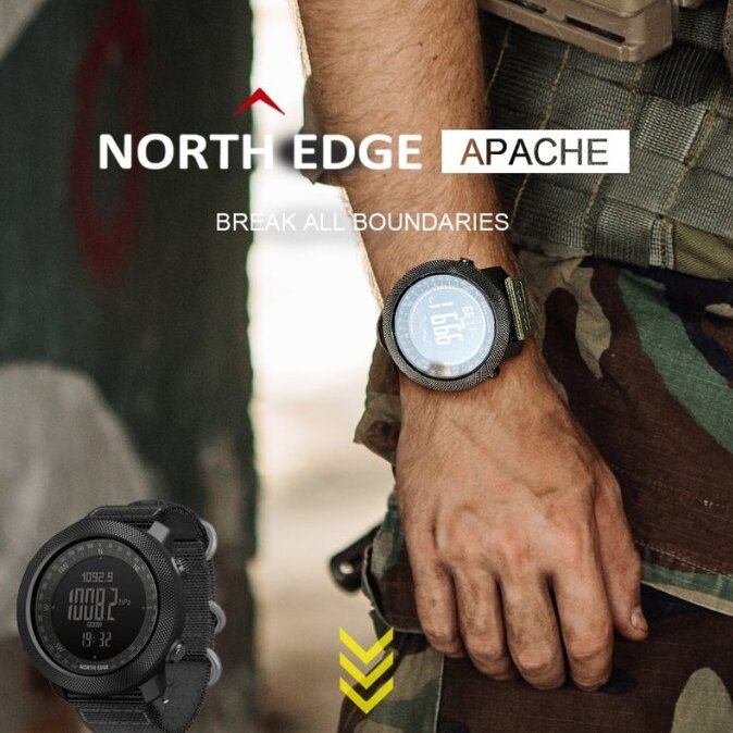 Чоловічий годинник North Edge Apache 5 Bar з компасом, барометром і водостійкістю 50 м — фото 7