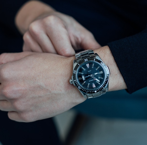Чоловічий годинник Curren Quartz 2401 зі сталевим браслетом, чорний циферблат — фото 4